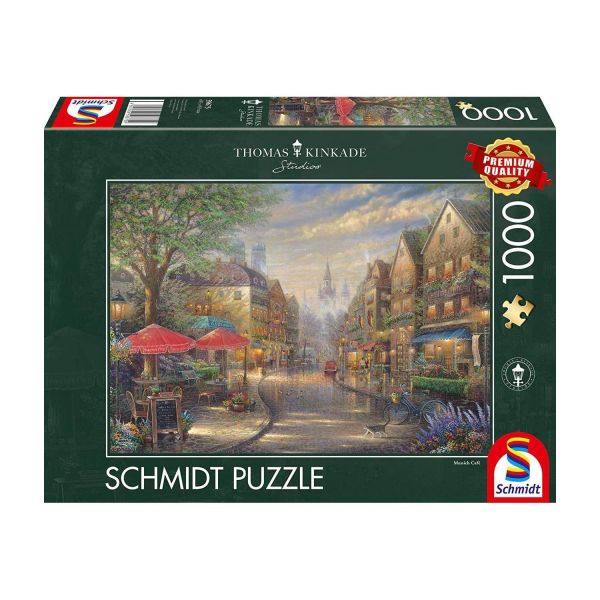SCHMIDT 59675 - Puzzle - Thomas Kinkade, Cafe in München, 1000 Teile