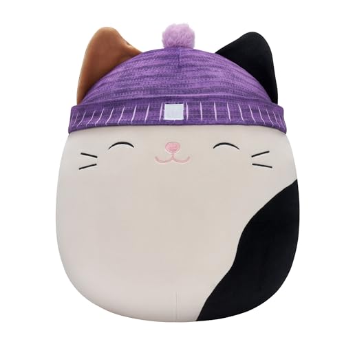 Squishmallows SQCR04208 - Cam die Katze mit Mütze 40 cm, offizielles Kelly Toys Plüsch, superweiches Kuscheltier