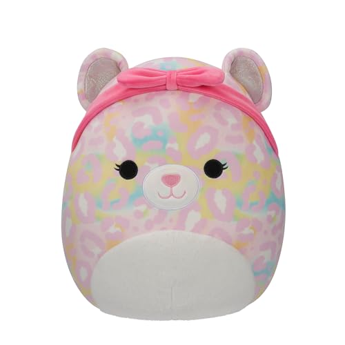 Squishmallows SQCR05426 - Michaela der Regenbogen Leopard 30 cm, offizielles Jazwares Plüsch, superweiches Kuscheltier