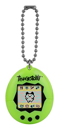 TAMAGOTCHI 42926NBNP Original,Neon, füttern, pflegen, großziehen, virtuelles Haustier mit Kette zum Spielen für unterwegs