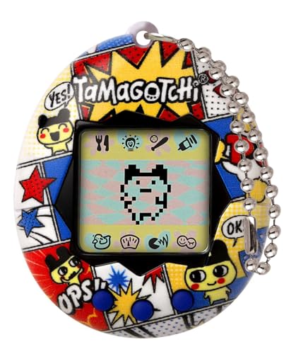 TAMAGOTCHI Bandai Original Comic Strip Shell Original Cyber Pet 90er Jahre Erwachsene und Kinder Spielzeug mit Kette | Retro Virtuelle Haustiere sind tolle Jungen und Mädchen Spielzeug oder Geschenke