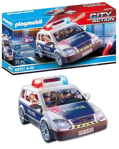 PLAYMOBIL | City Action | Polizei-Einsatzwagen | Mit Licht- und Soundeffekten | Spielspaß ab 4 Jahren | 6873